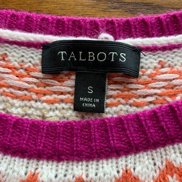 Talbots Geometric Crewneck Sweater - Picture 4 of 8